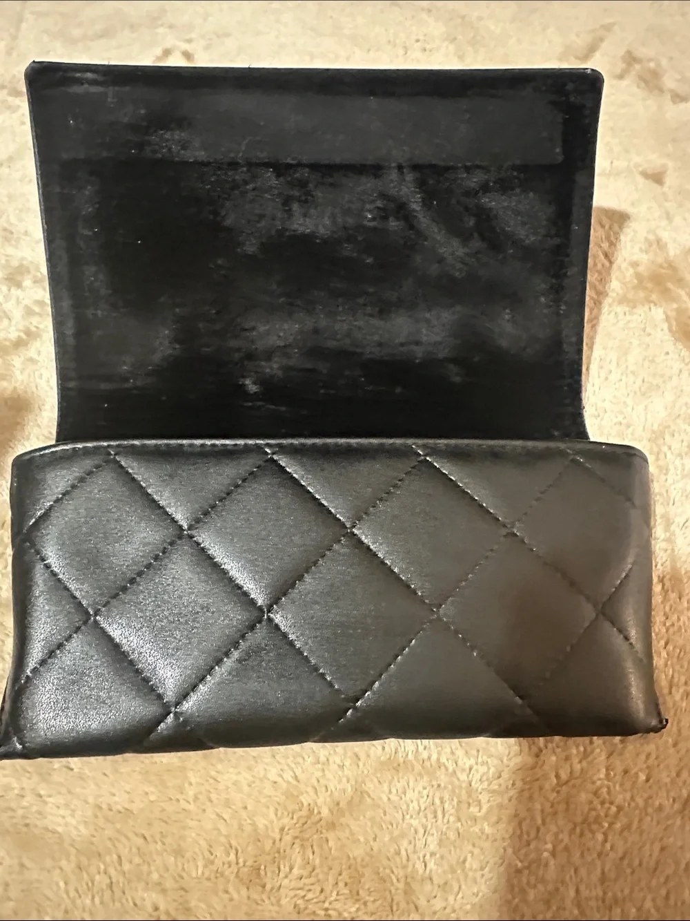 CHANEL Silver Aviator Sunglasses with Black Case